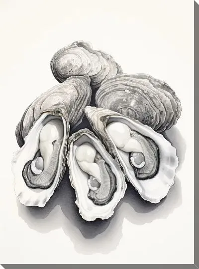 Картина маслом Устрицы №52