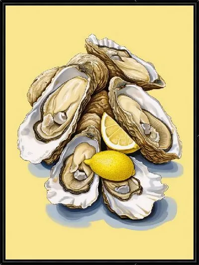 Картина Устрицы с лимоном №55