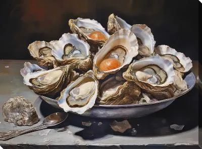 Картина маслом Устрицы №57