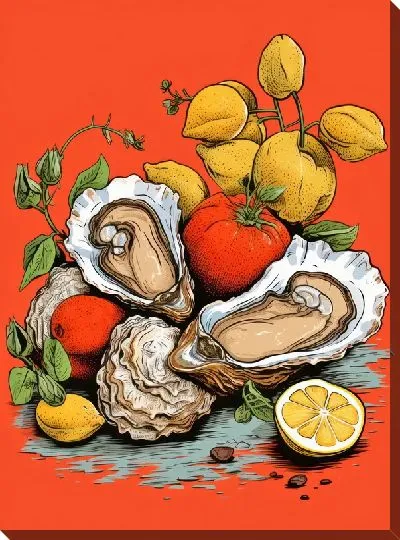 Картина маслом Устрицы №59