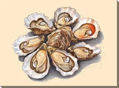 Картина маслом Устрицы №60