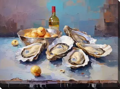 Картина маслом Устрицы №63