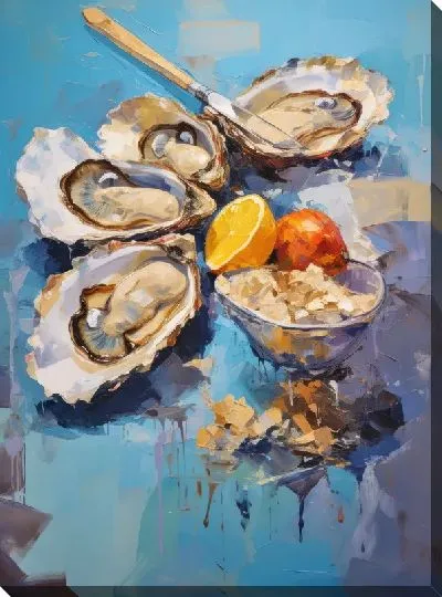 Картина маслом Устрицы №67