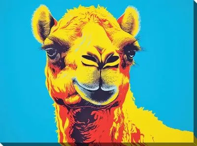 Картина маслом Верблюд в стиле поп-арт №4