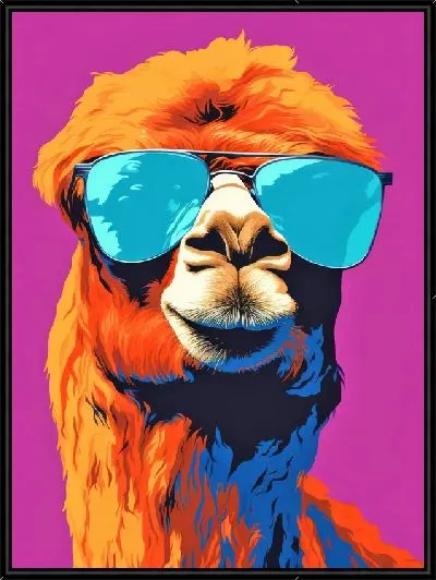 Картина Верблюд в стиле поп-арт №5