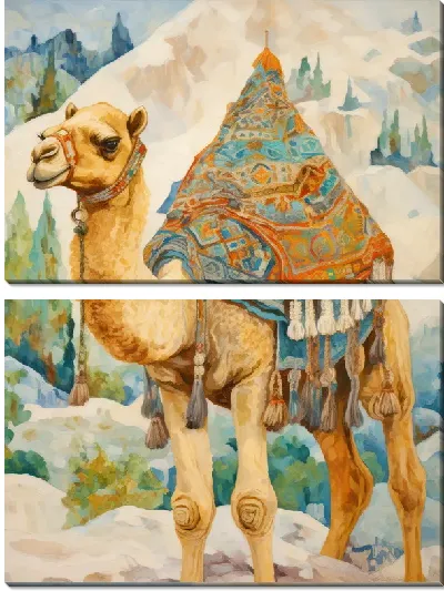 Модульная картина Верблюд №3