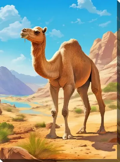 Картина маслом Верблюд №17