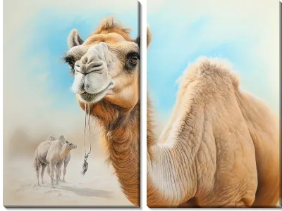 Модульная картина Верблюд №221
