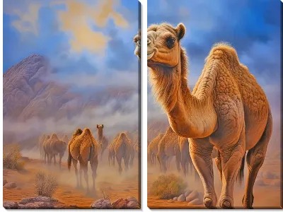 Модульная картина Верблюд №32
