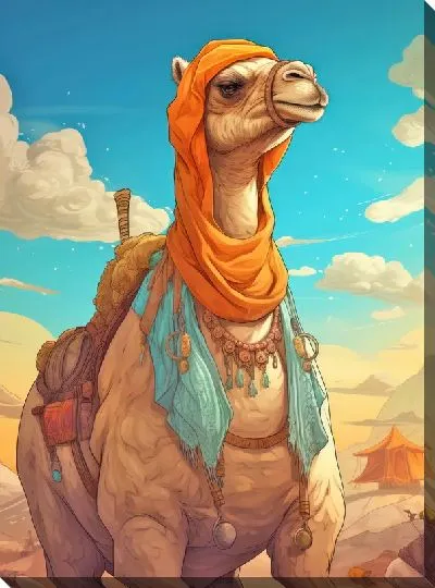 Картина маслом Верблюд №33