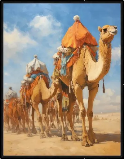 Картина Караван с верблюдами