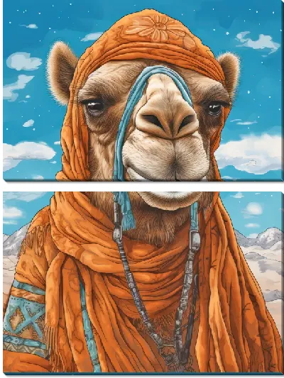 Модульная картина Верблюд №60