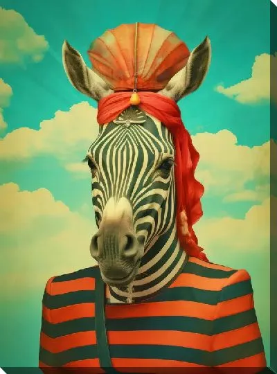 Картина маслом Цирковая зебра