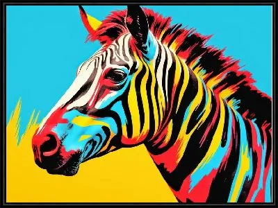 Зебра в стиле поп-арт №3