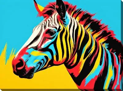 Зебра в стиле поп-арт №3