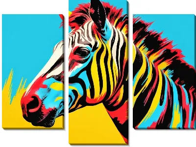 Зебра в стиле поп-арт №3