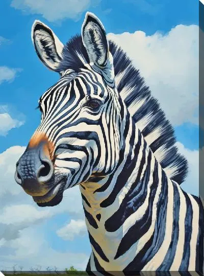 Картина маслом Зебра №11