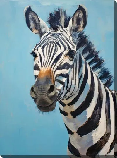 Картина маслом Зебра №12