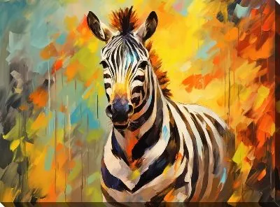 Картина маслом Зебра №13