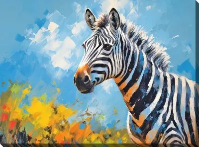 Картина маслом Зебра №14