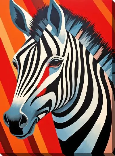 Картина маслом Зебра №16