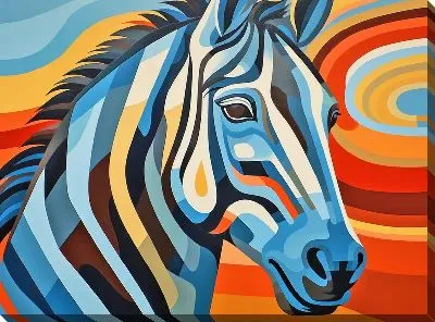 Картина маслом Зебра №18