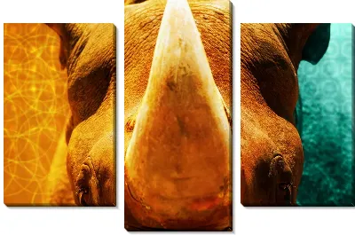 Модульная картина Носорог №2