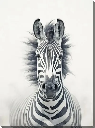 Картина маслом Зебра в стиле арт №54