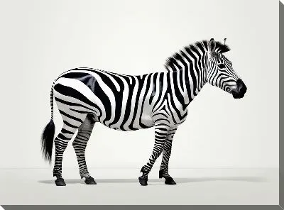 Картина маслом Зебра в стиле арт №56