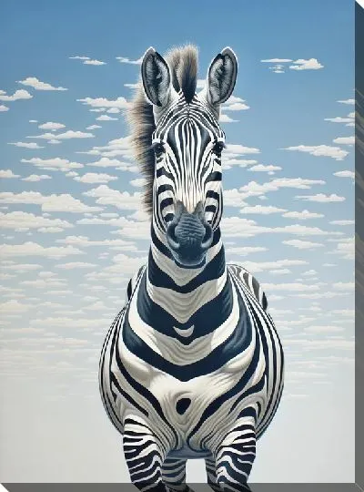 Картина маслом Зебра в стиле арт №57