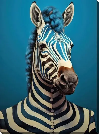 Картина маслом Зебра в стиле арт №64