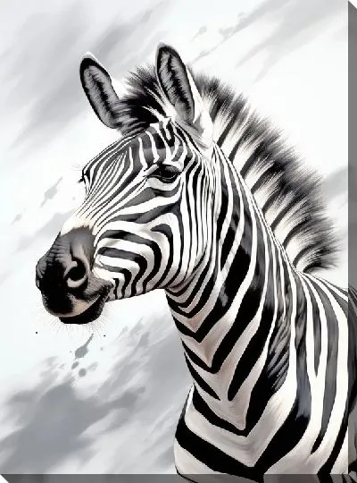 Картина маслом Зебра в стиле арт №86