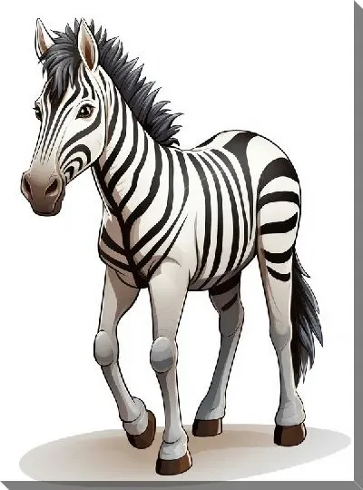 Картина маслом Зебра в стиле арт №92