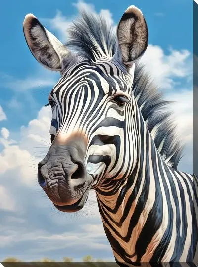 Картина маслом Зебра в стиле арт №103