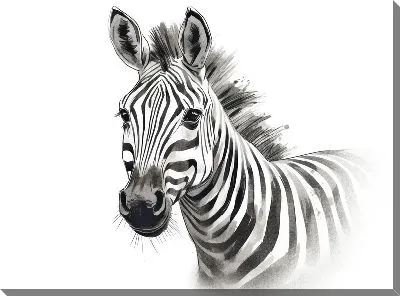 Картина маслом Зебра в стиле арт №107