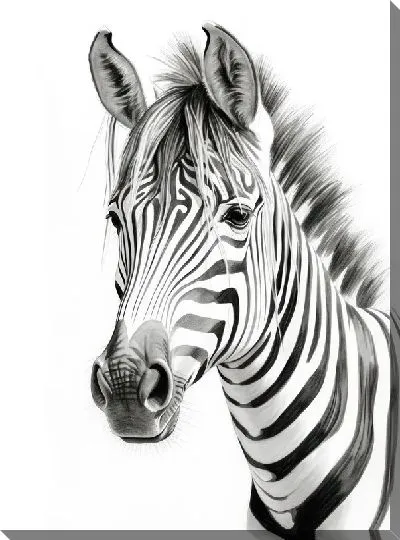 Картина маслом Зебра в стиле арт №110