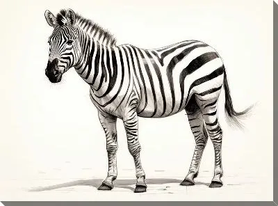 Картина маслом Зебра в стиле арт №111