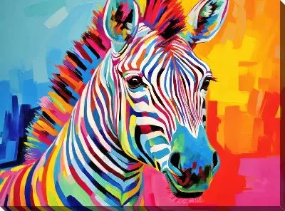Картина маслом Зебра №31