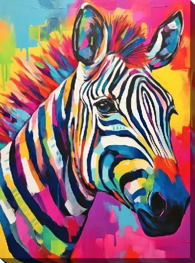 Картина маслом Зебра №32