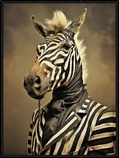 Картина Зебра в пиджаке