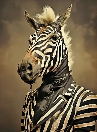 Плакат Зебра в пиджаке