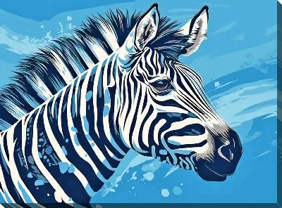 Картина маслом Зебра №35