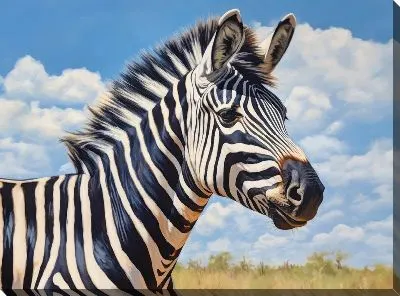 Картина маслом Зебра №38