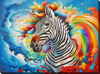 Картина маслом Зебра №39