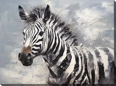 Картина маслом Зебра №46