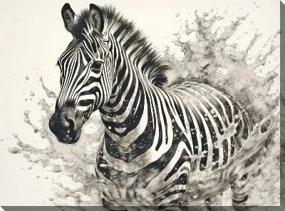 Картина маслом Зебра №47