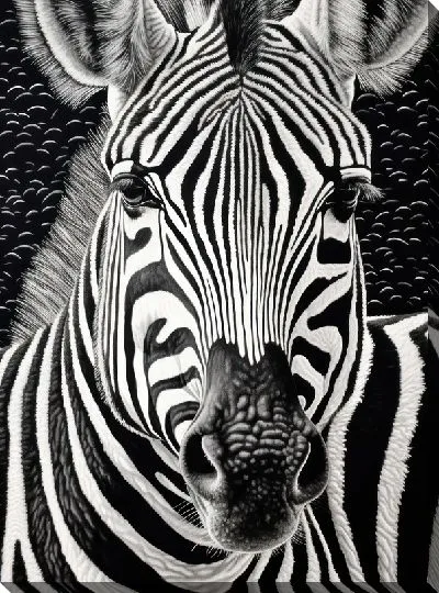 Картина маслом Зебра №48