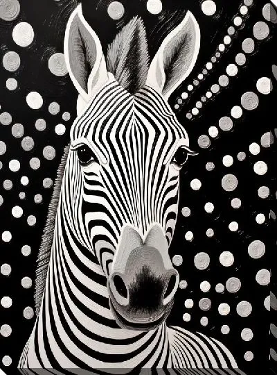 Картина маслом Зебра №53
