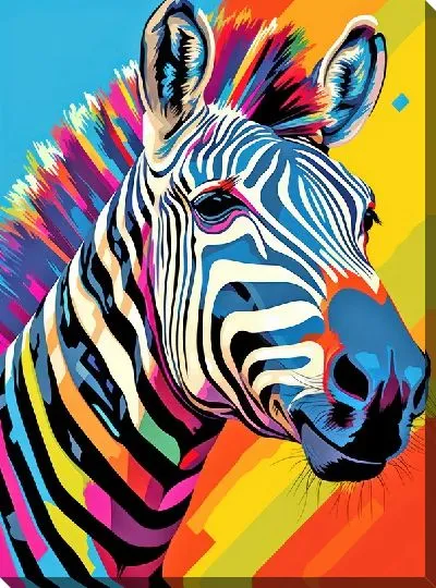 Картина маслом Зебра №54