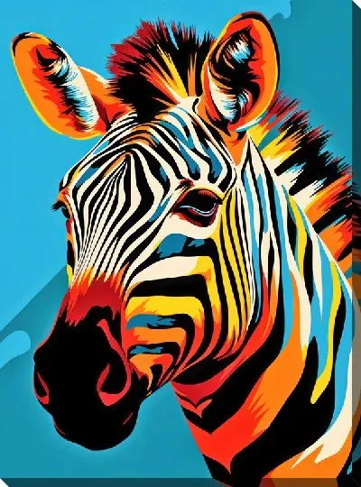 Картина маслом Зебра №55